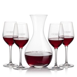 Adelita Carafe & 4 Lethbridge Wine with Logo