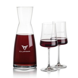 Personalized Winchester Carafe & 2 Dakota Wine