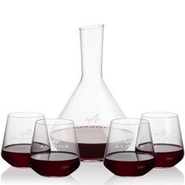 Terrassa Carafe & 4 Cannes Slemless Wine with Logo  Terrassa Carafe & 4 Cannes Slemless Wine with Logo