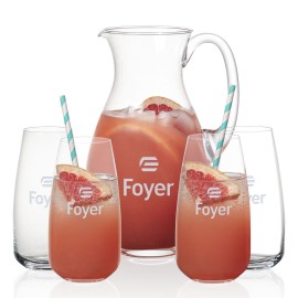 Charleston Pitcher & 4 Hogarth Beverage with Logo