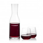 Personalized Caldmore Carafe & 2 Howden Stemless Wine