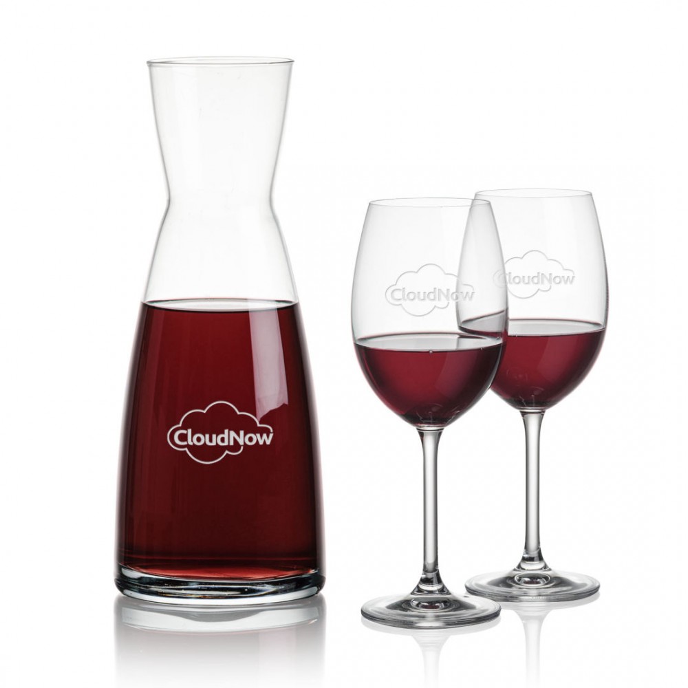 Winchester Carafe & Coleford Wine with Logo Winchester Carafe & Coleford Wine with Logo