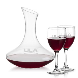 Logo Branded Hampton Carafe & Carberry Wine