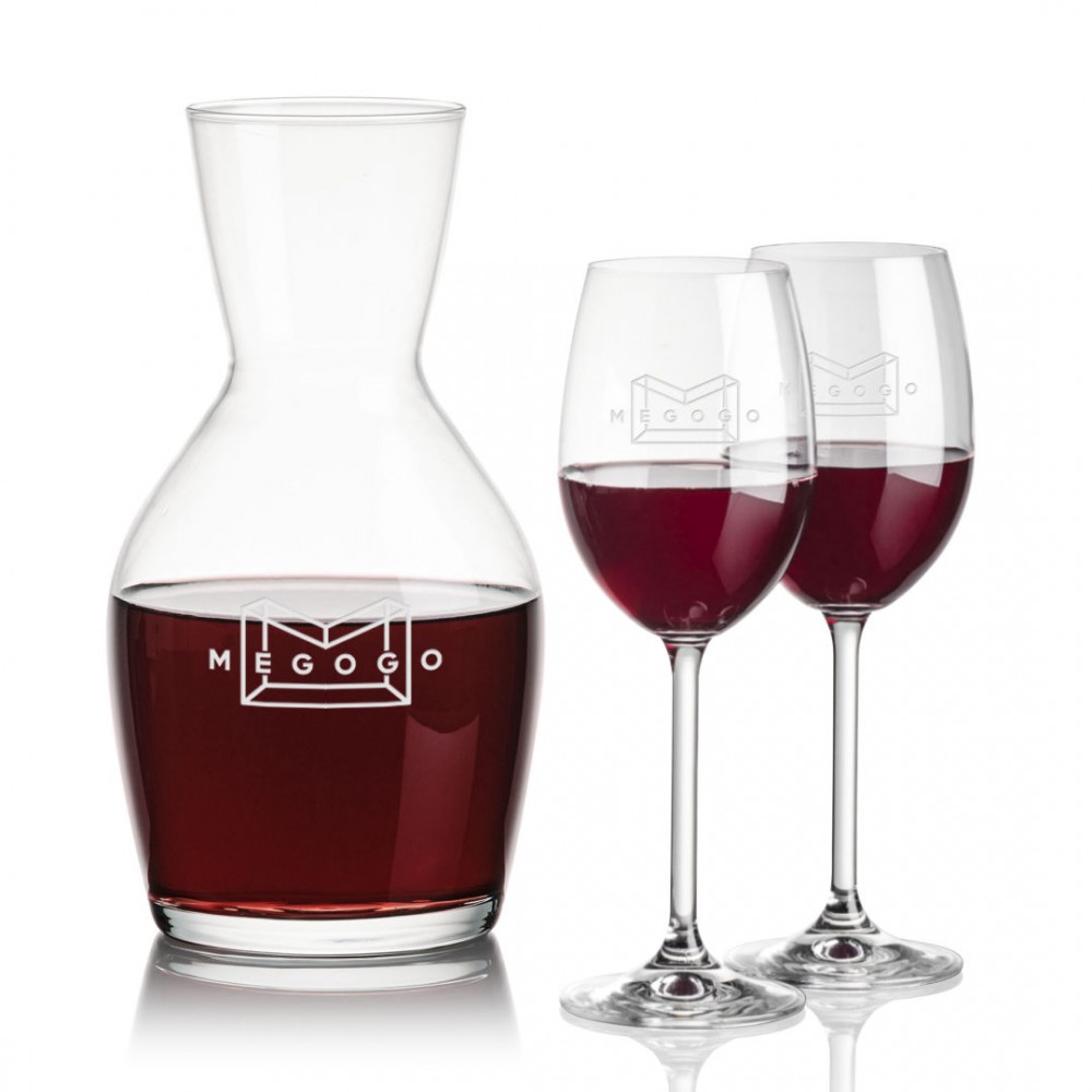 Westwood Carafe & 2 Naples Wine with Logo