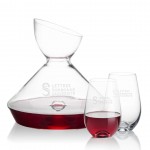 Personalized Woodbury Carafe & Boston Stemless Wine