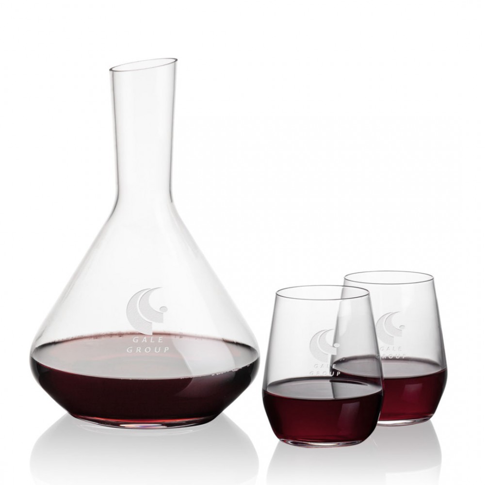 Terrassa Carafe & Germain Stemless Wine with Logo Terrassa Carafe & Germain Stemless Wine with Logo
