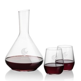 Terrassa Carafe & Germain Stemless Wine with Logo
