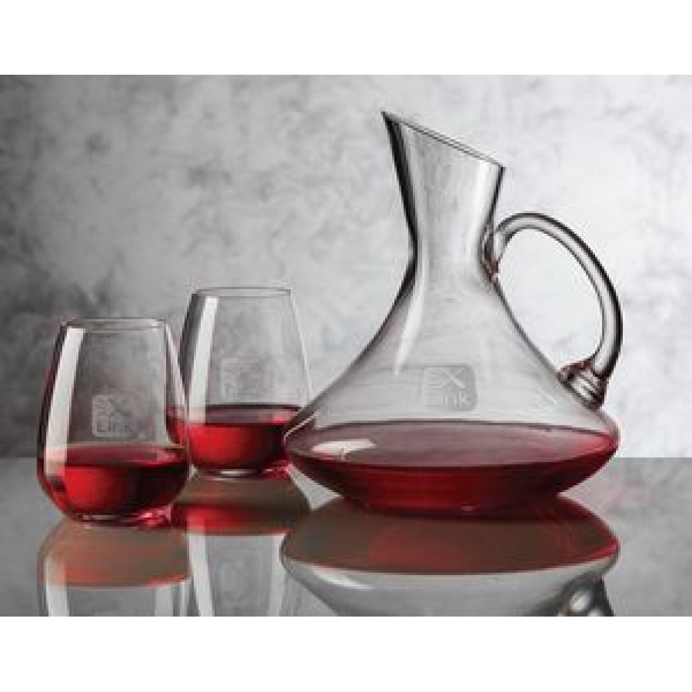 Bearden Carafe 4 Stemless Wine Glasses Custom Engraved Bearden Carafe 4 Stemless Wine Glasses Custom Engraved
