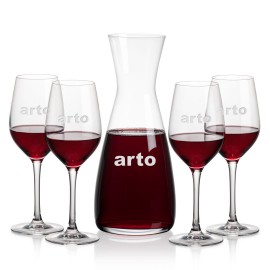Customized Portofino Carafe & 4 Lethbridge Wine  Customized Portofino Carafe & 4 Lethbridge Wine