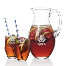 Logo Branded Charleston Pitcher & 2 Graydon Beverage