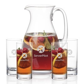 St Tropez Pitcher & 4 Dresden Beverage with Logo