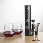 Custom Swiss Force Opener & 2 Breckland Stemless Wine