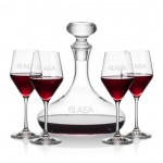 Stratford Decanter & 4 Bengston Wine with Logo