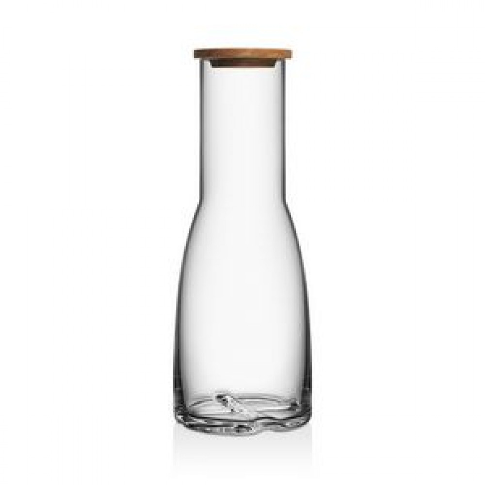 Custom Engraved 44 5/9 Oz. Bruk Carafe w/Oak Lid (Clear) Custom Engraved 44 5/9 Oz. Bruk Carafe w/Oak Lid (Clear)