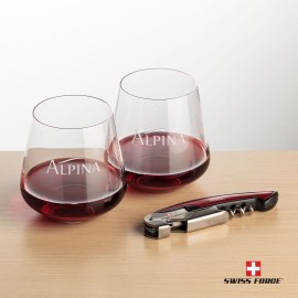 Swiss Force Opener & 2 Cannes Wine - Red with Logo
