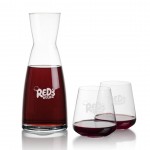 Winchester Carafe & 2 Breckland Stemless with Logo