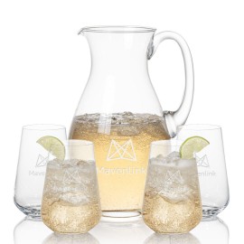 Personalized Charleston Pitcher & 4 Breckland Beverage