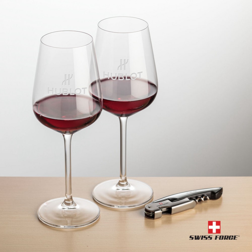 Swiss Force Opener & 2 Elderwood Wine - Silver with Logo