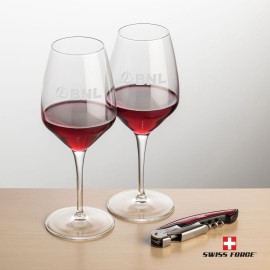 Swiss Force Opener & 2 Brunswick Wine - Red with Logo