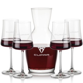 Westwood Carafe & 4 Dakota Wine with Logo  Westwood Carafe & 4 Dakota Wine with Logo