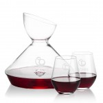 Woodbury Carafe & Reina Stemless Wine with Logo