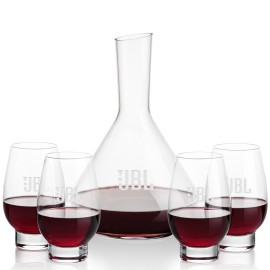 Terrassa Carafe & 4 Glenarden Slemless Wine with Logo