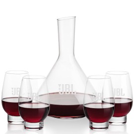 Terrassa Carafe & 4 Glenarden Slemless Wine with Logo