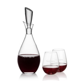 Juliette Decanter & 2 Edderton Stemless Wine with Logo