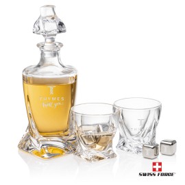 Seneca Decanter Set & Ice Cubes with Logo