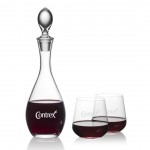 Malvern Decanter & Howden Stemless Wine with Logo