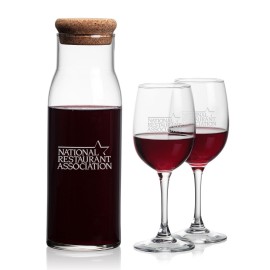 Aviston Carafe & Farnham Wine with Logo