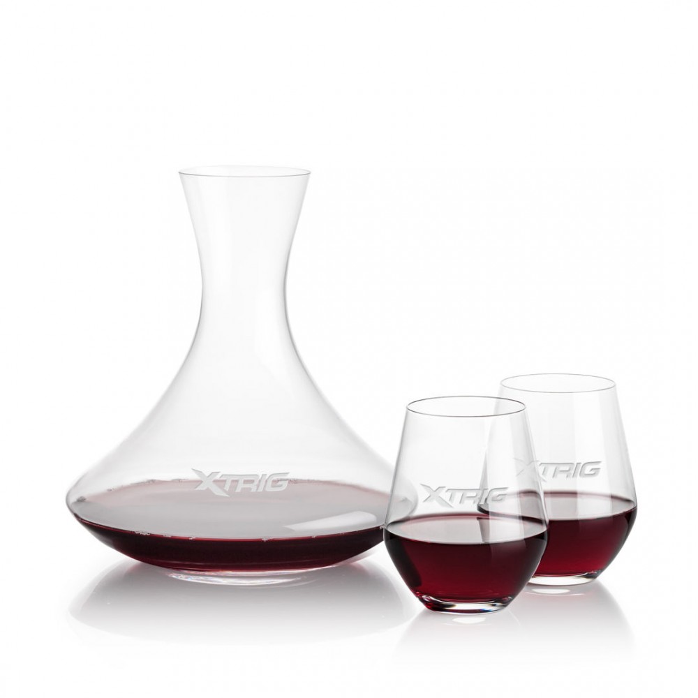 Senderwood Carafe & Reina Stemless Wine with Logo Senderwood Carafe & Reina Stemless Wine with Logo