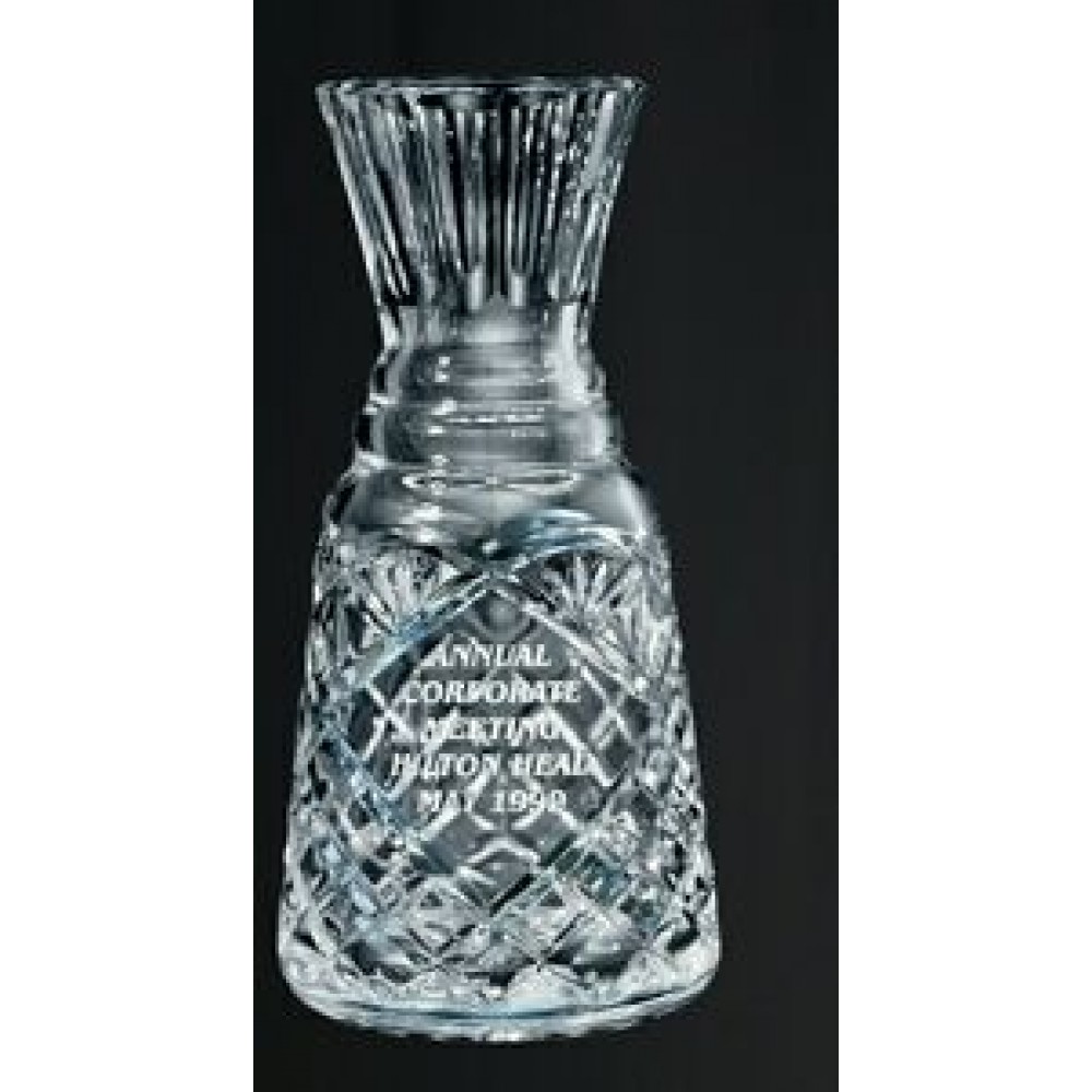24% Lead Crystal Wine Carafe w/ Pineapple Pattern (36 Oz.) Logo Branded 24% Lead Crystal Wine Carafe w/ Pineapple Pattern (36 Oz.) Logo Branded