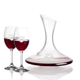 Custom Madagascar Carafe & 2 Naples Wine  Custom Madagascar Carafe & 2 Naples Wine