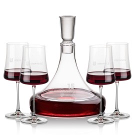 Ashby Decanter & 4 Dakota Wine with Logo  Ashby Decanter & 4 Dakota Wine with Logo