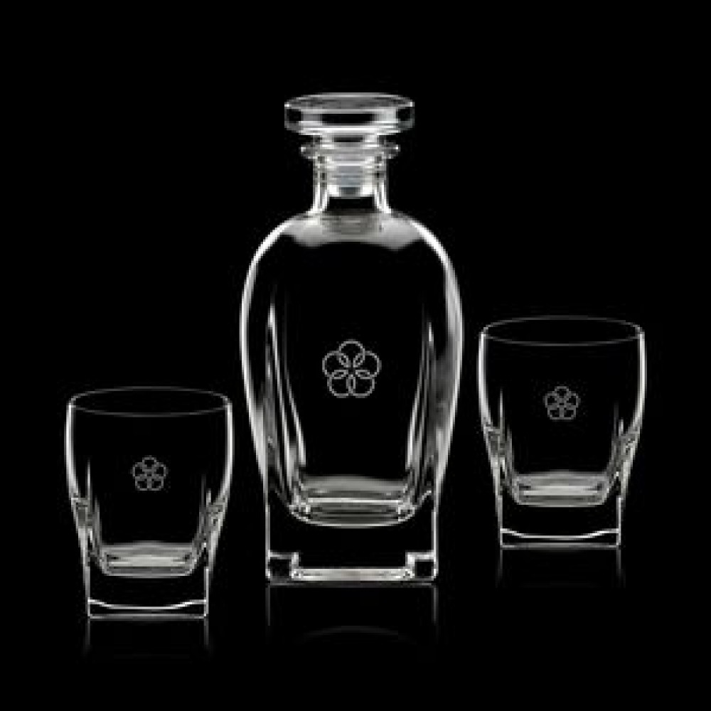 Collingwood Decanter & 2 Old Fashioned Custom Imprinted Collingwood Decanter & 2 Old Fashioned Custom Imprinted