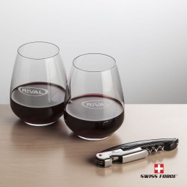 Swiss Force Opener & 2 Brunswick Wine - Black with Logo