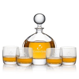 Promotional Sandown Decanter & 4 On-the-Rocks  Promotional Sandown Decanter & 4 On-the-Rocks