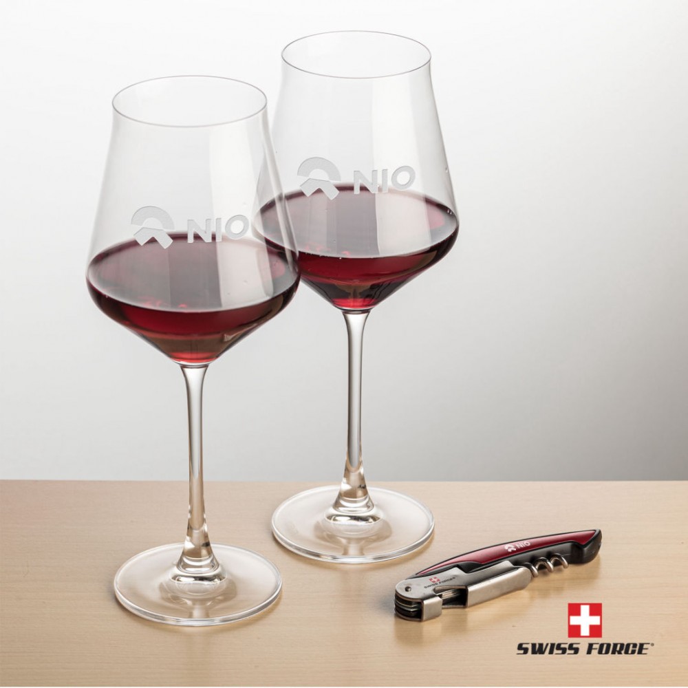 Promotional Swiss Force Opener & 2 Bretton Wine - Red