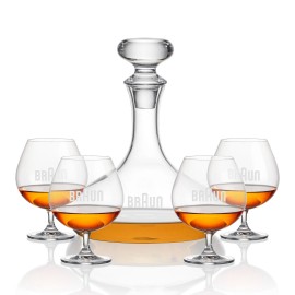 Customized Stratford Decanter & 4 Coleford Cognac