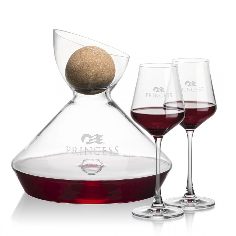Promotional Woodbury Carafe w/Cork Stopper & Bretton Wine Promotional Woodbury Carafe w/Cork Stopper & Bretton Wine