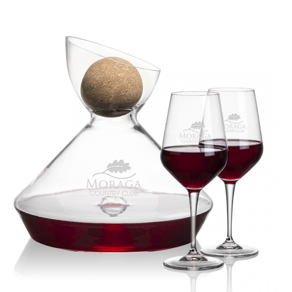 Woodbury Carafe w/Cork Stopper & Germain Wine with Logo