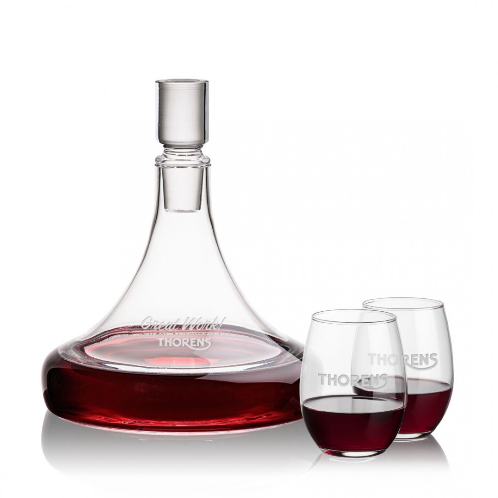 Custom Ashby Decanter & Stanford Stemless Wine Custom Ashby Decanter & Stanford Stemless Wine