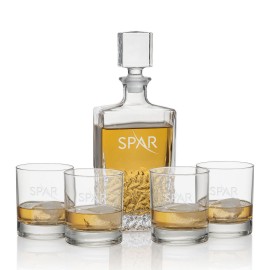 Oakham Decanter & 4 On-the-Rocks with Logo