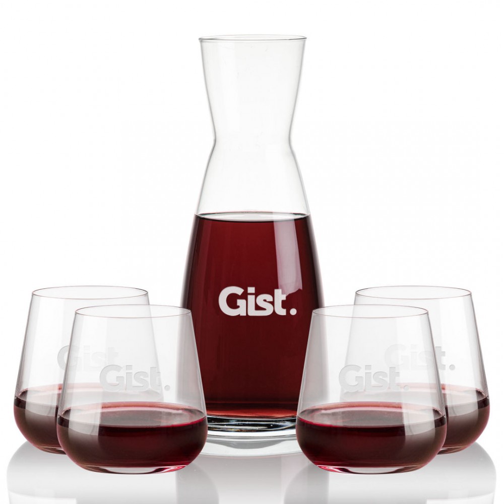 Winchester Carafe & 4 Howden Stemless with Logo