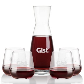 Winchester Carafe & 4 Howden Stemless with Logo