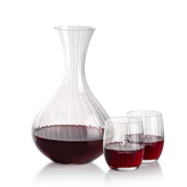 Personalized Amerling Carafe & Stemless Wine
