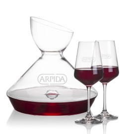 Personalized Woodbury Carafe & Cannes Wine