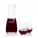 Logo Branded Portofino Carafe & Reina Stemless Wine