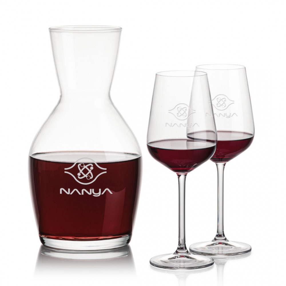 Westwood Carafe & Elderwood Wine with Logo